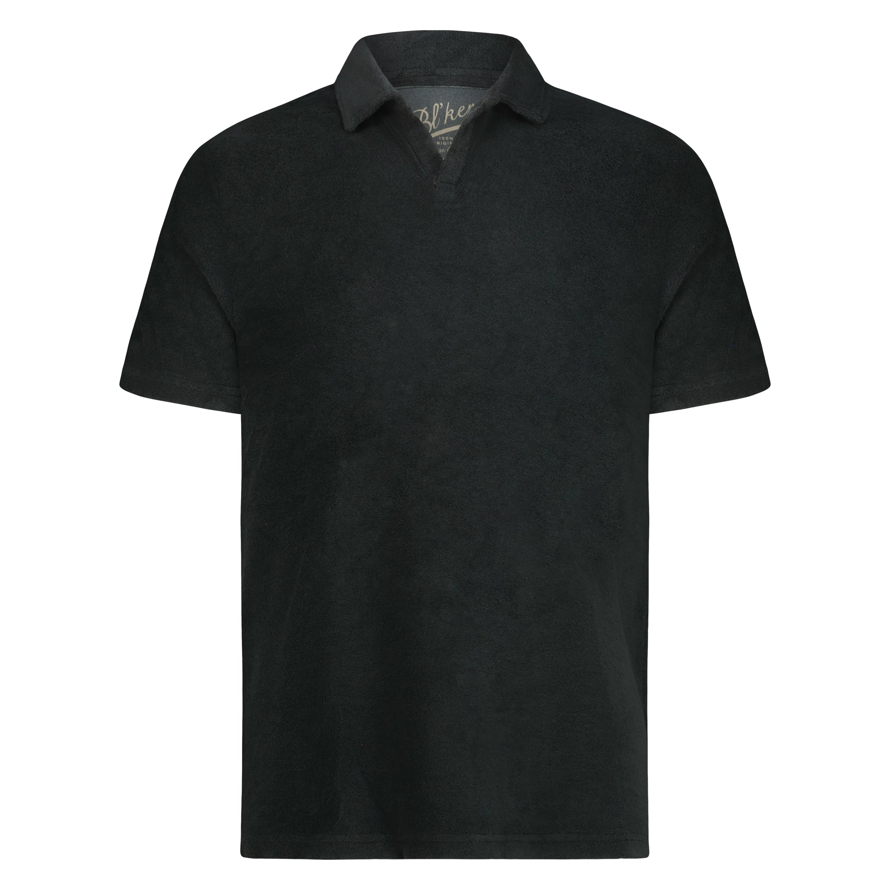 Polo Uomo Monterey Terry Spugna senza Bottoni (Faded Black)