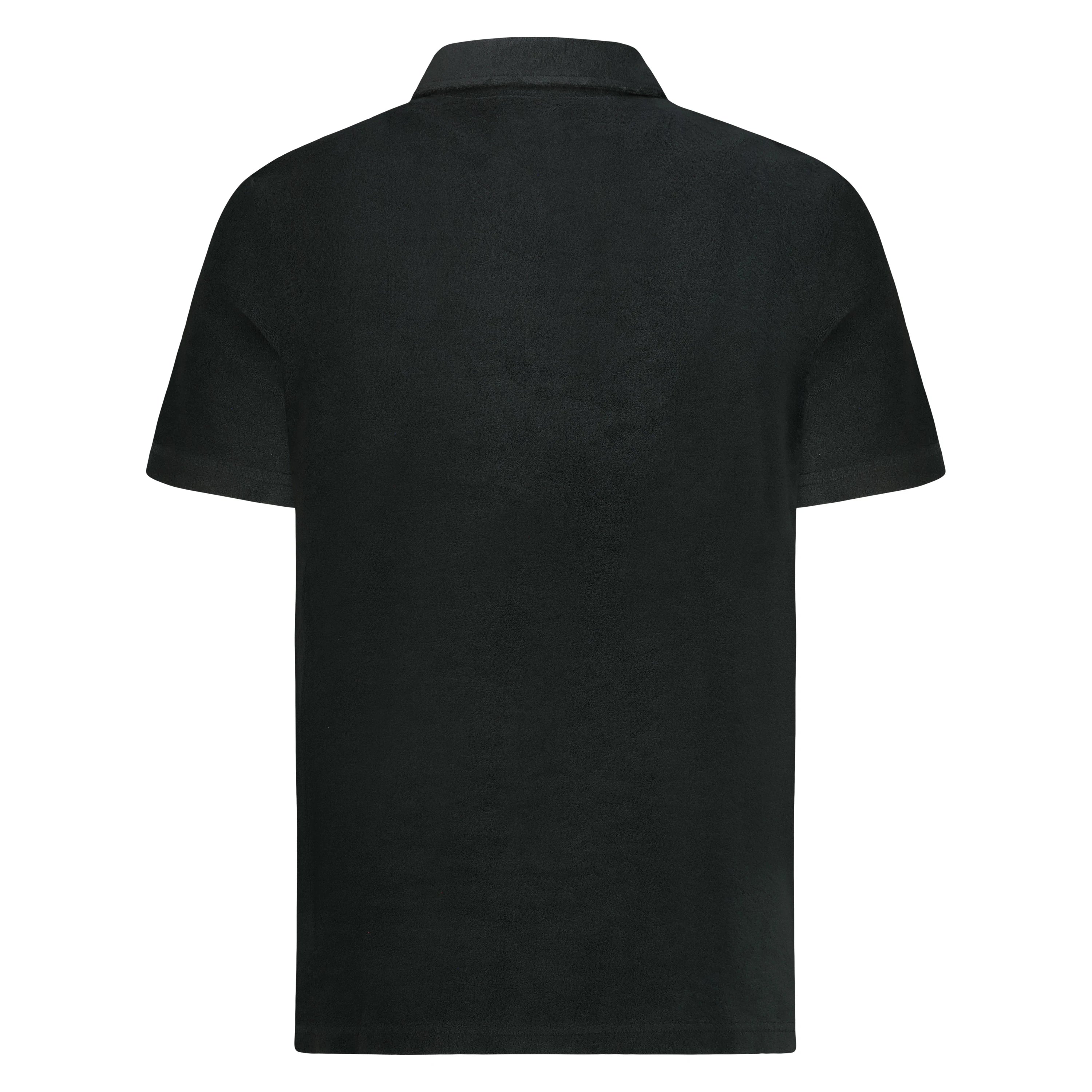 Polo Uomo Monterey Terry Spugna senza Bottoni (Faded Black)