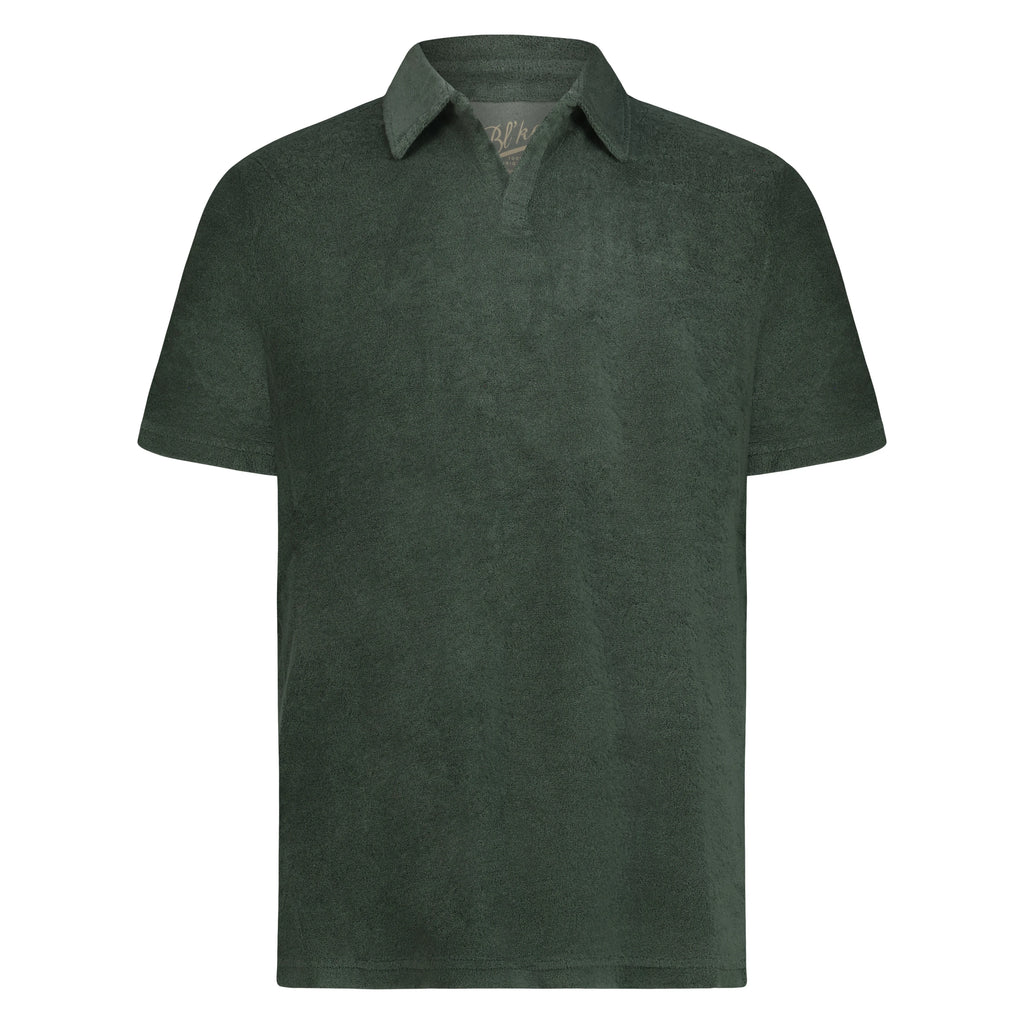 Polo Uomo Monterey Terry Spugna senza Bottoni (Green)