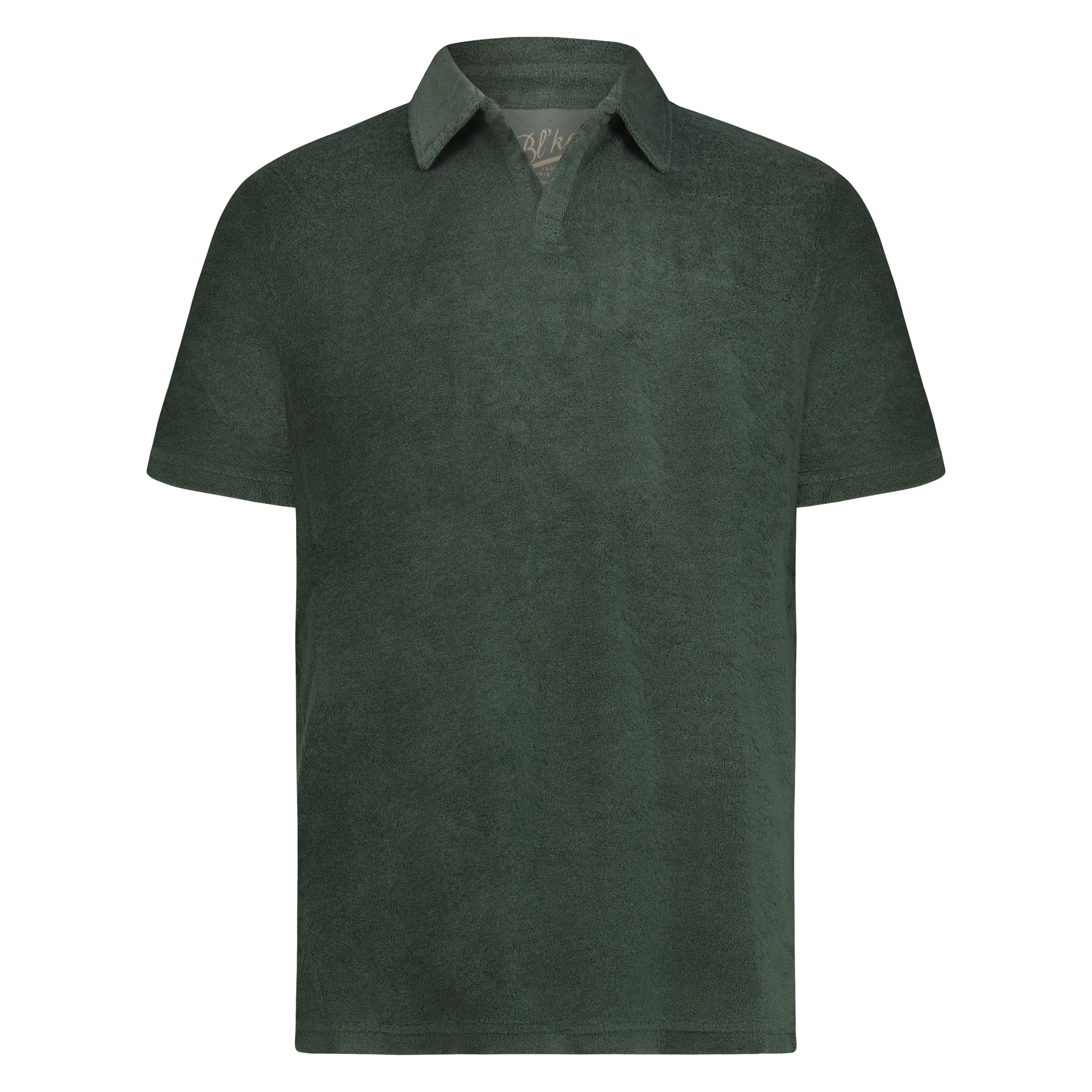 Polo Uomo Monterey Terry Spugna senza Bottoni (Green)