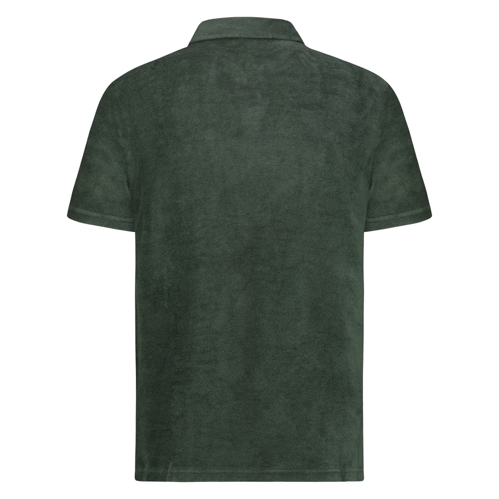 Polo Uomo Monterey Terry Spugna senza Bottoni (Green)