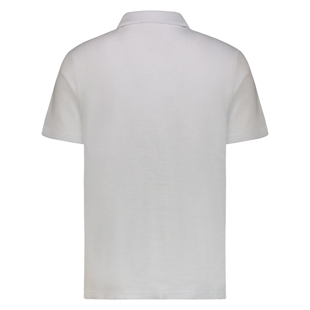 Polo Uomo Monterey Terry Spugna senza Bottoni (White)
