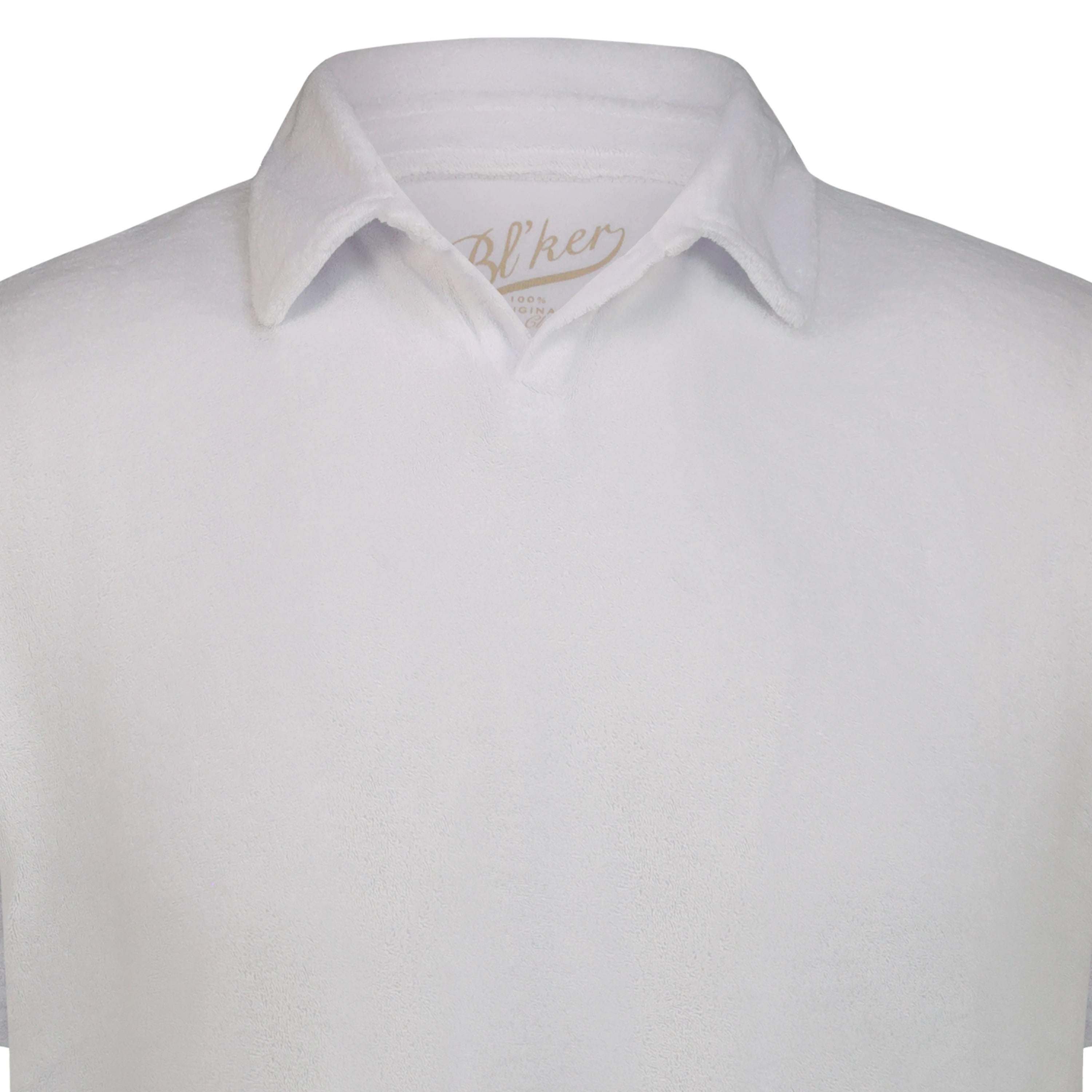 Polo Uomo Monterey Terry Spugna senza Bottoni (White)